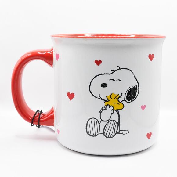 Peanuts Valentine's Day Mug, Snoopy and Charlie Brown, 20oz Ceramic Coffee Cup - Picture 2 of 10